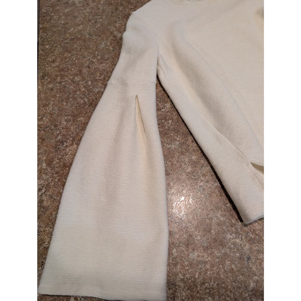 Madewell | Cream Ribbed Bell Sleeve Sweater | XS - Picture 4 of 7